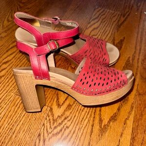 Women’s red Dansko heels size 38